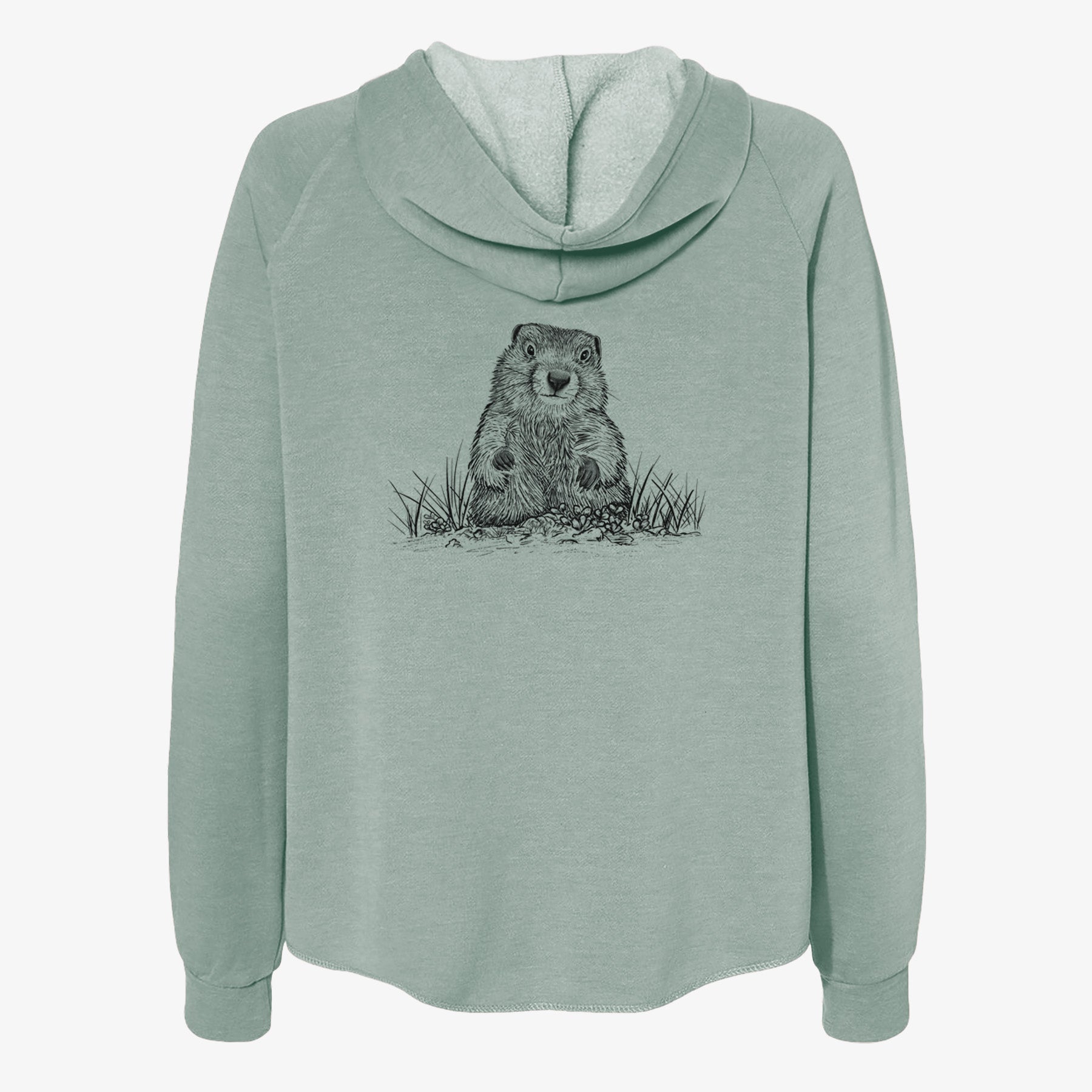 Groundhog - Marmota Monax - Women's Cali Wave Zip-Up Sweatshirt