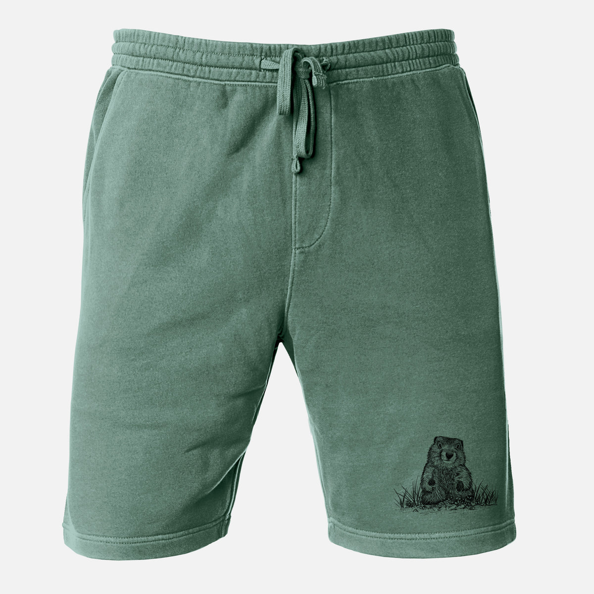 Groundhog - Marmota Monax - Unisex Pigment Dyed Shorts
