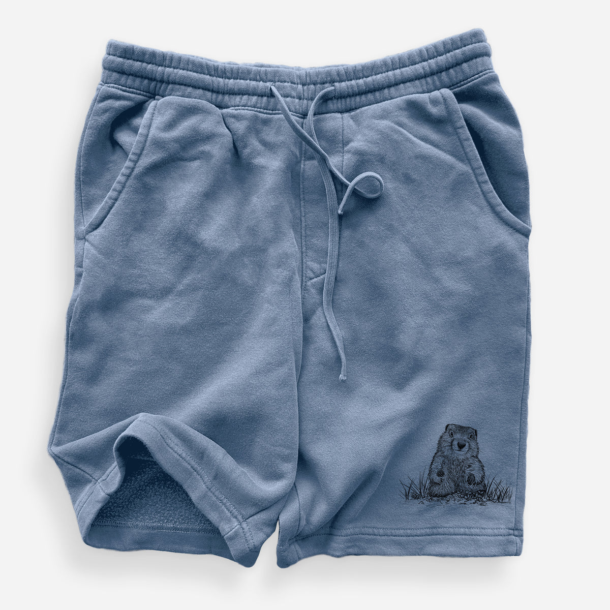 Groundhog - Marmota Monax - Unisex Pigment Dyed Shorts