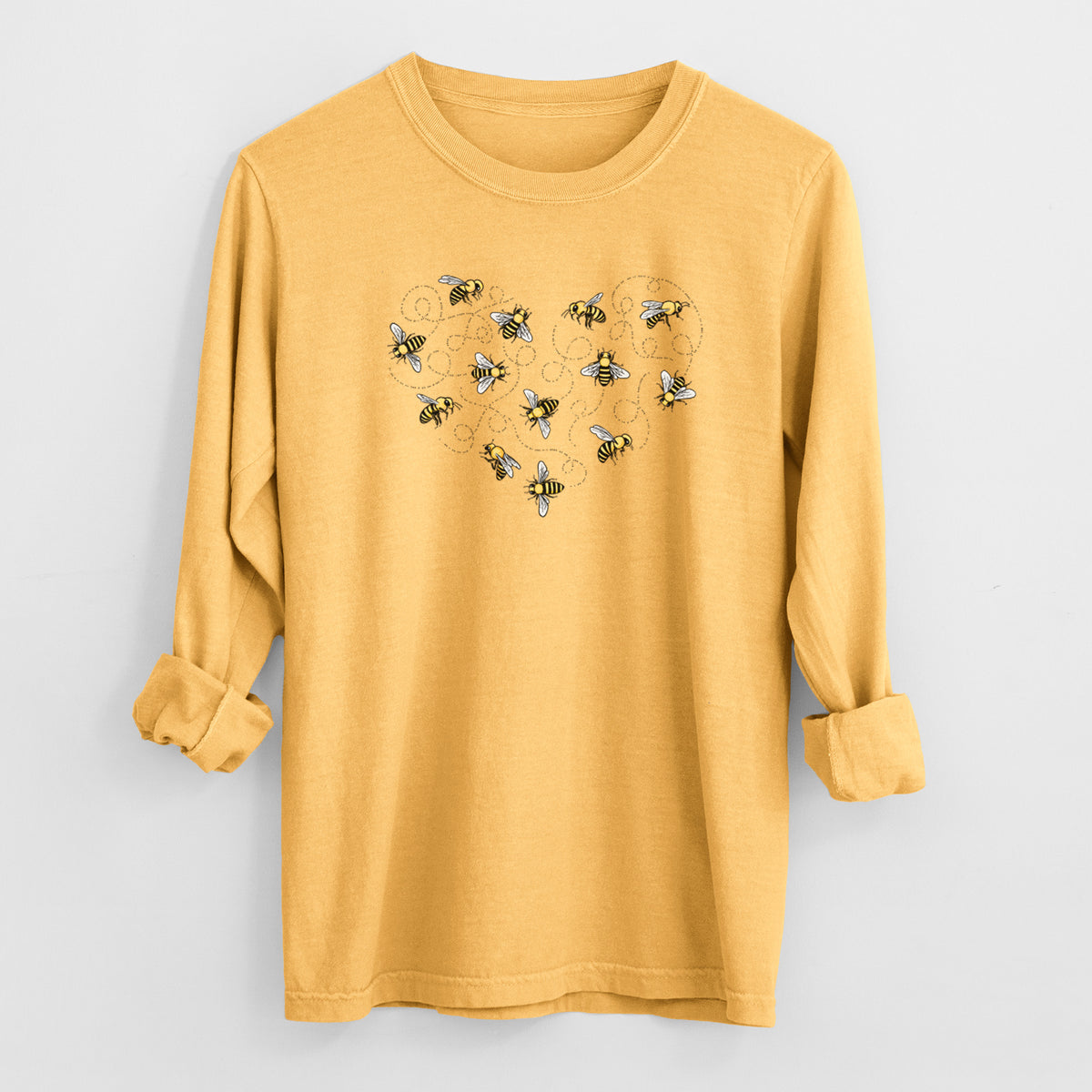 Heart Full of Honeybees - Heavyweight 100% Cotton Long Sleeve