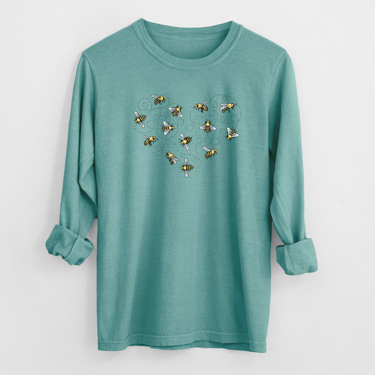 Heart Full of Honeybees - Heavyweight 100% Cotton Long Sleeve