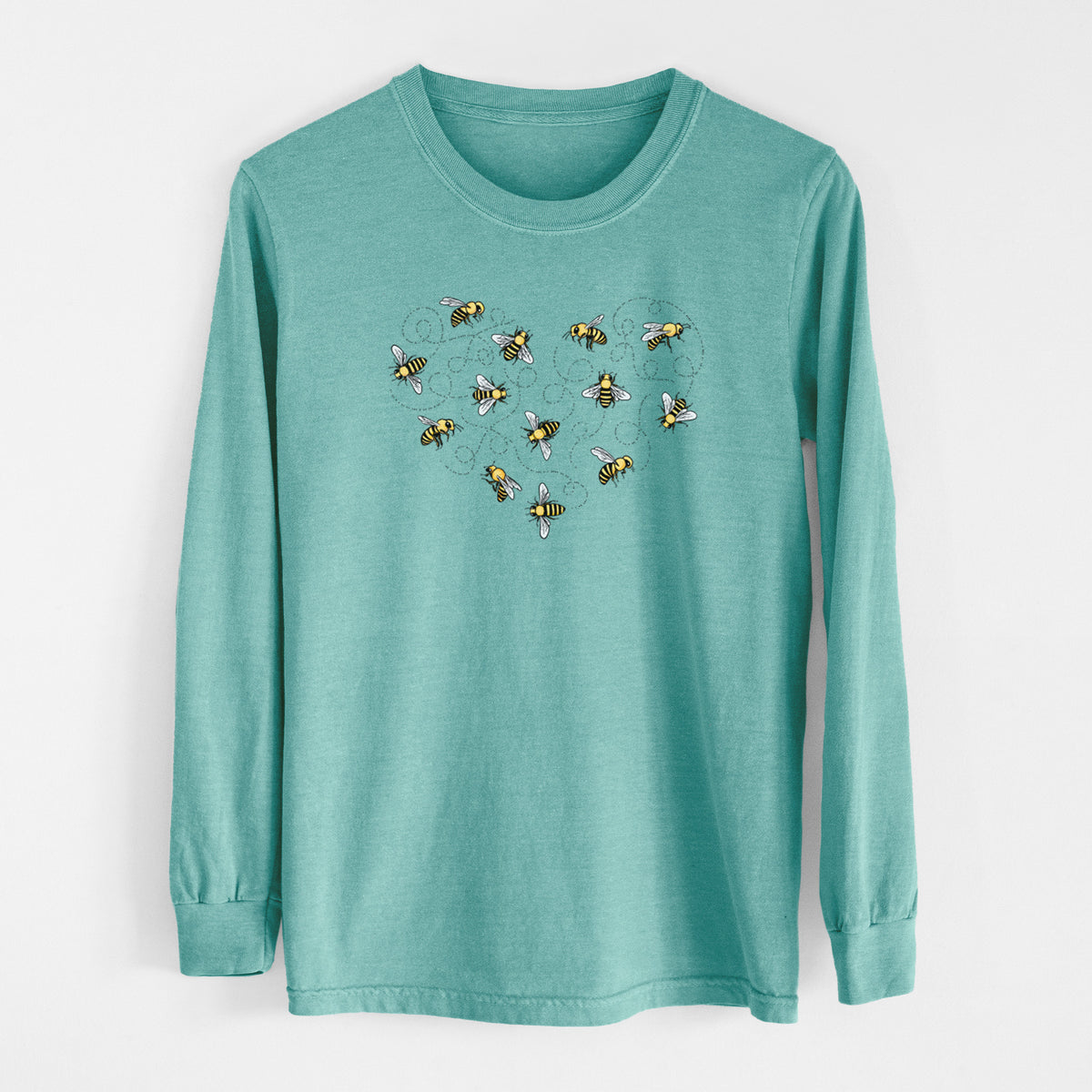 Heart Full of Honeybees - Heavyweight 100% Cotton Long Sleeve