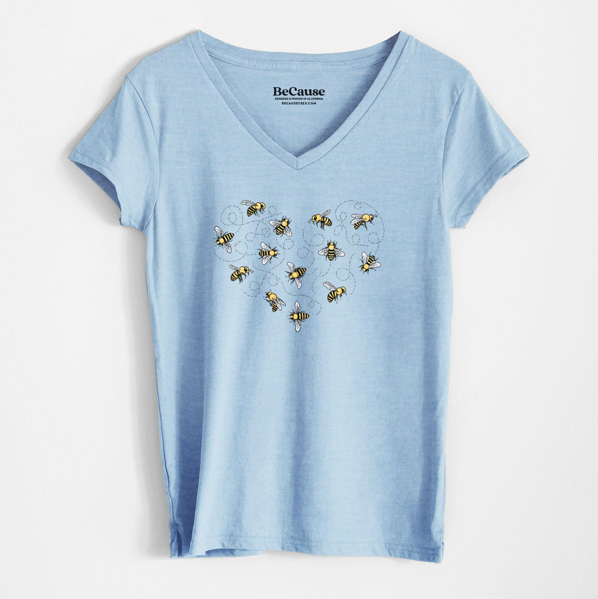 Heart Full of Honeybees - Women&#39;s 100% Recycled V-neck