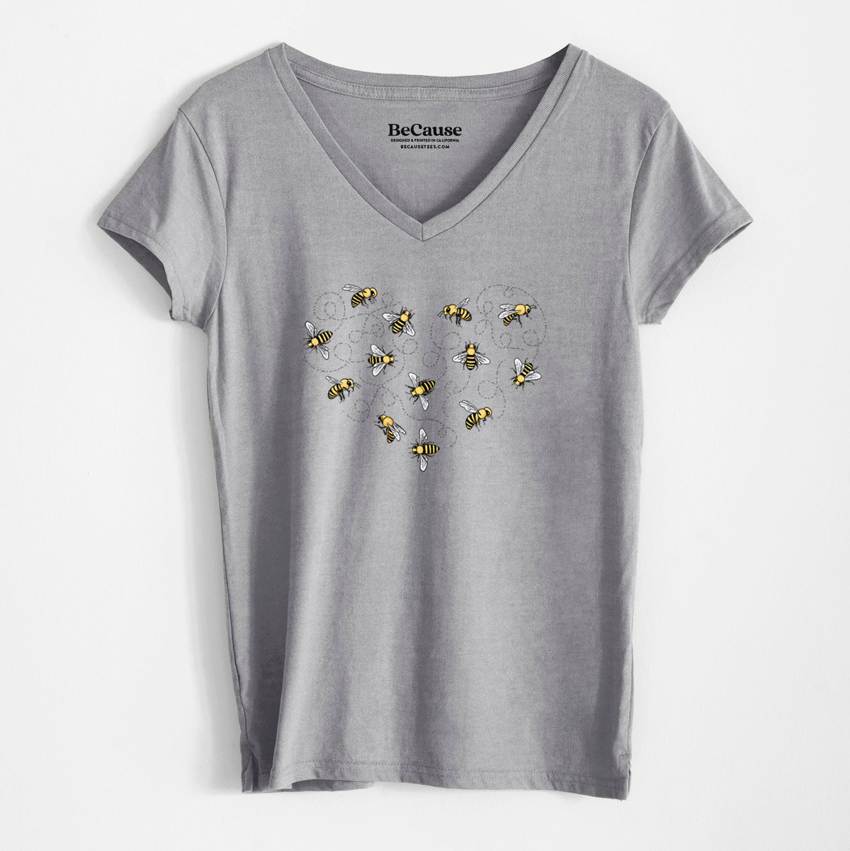 Heart Full of Honeybees - Women&#39;s 100% Recycled V-neck