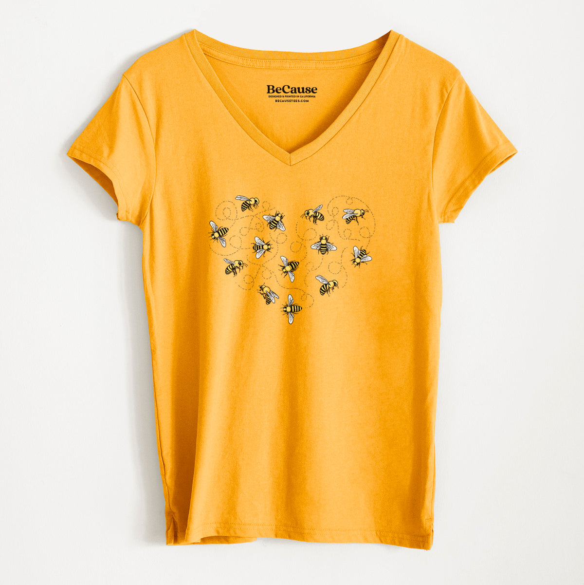 Heart Full of Honeybees - Women&#39;s 100% Recycled V-neck