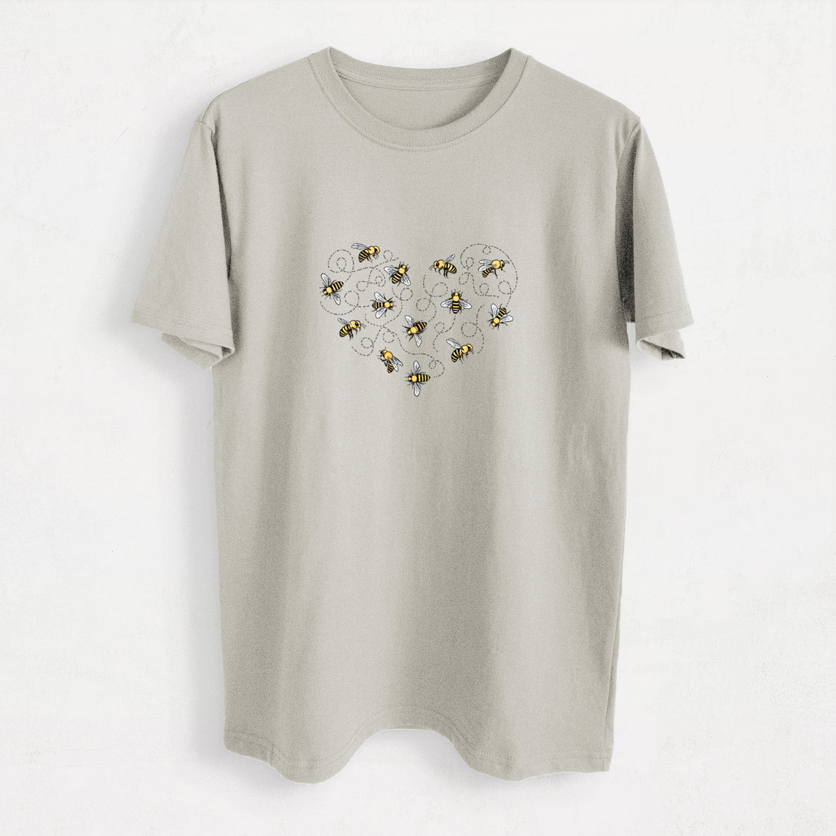 Heart Full of Honeybees - Heavyweight Men&#39;s 100% Organic Cotton Tee