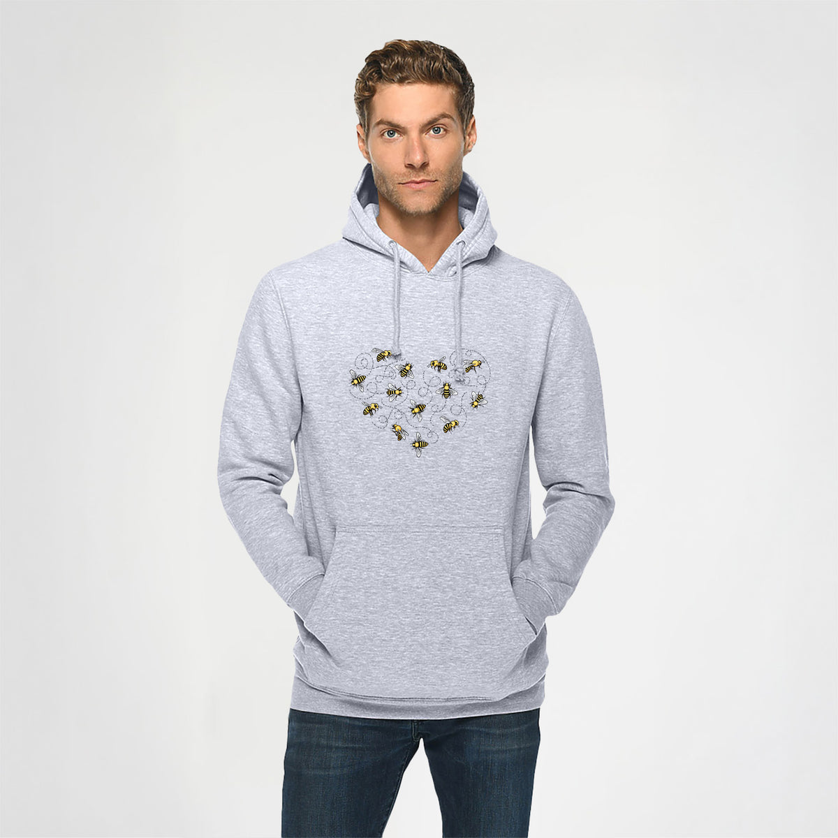Heart Full of Honeybees - Heavyweight Fleece Hoodie