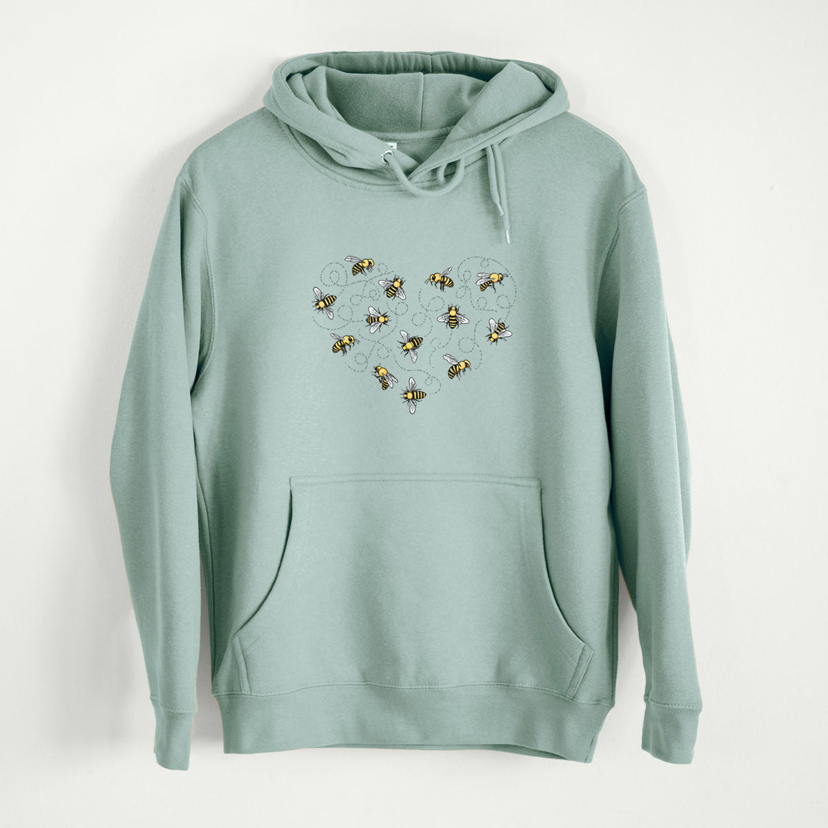 Heart Full of Honeybees  - Mid-Weight Unisex Premium Blend Hoodie