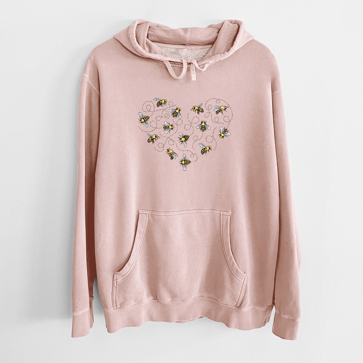 Heart Full of Honeybees - Unisex Pigment Dyed Hoodie