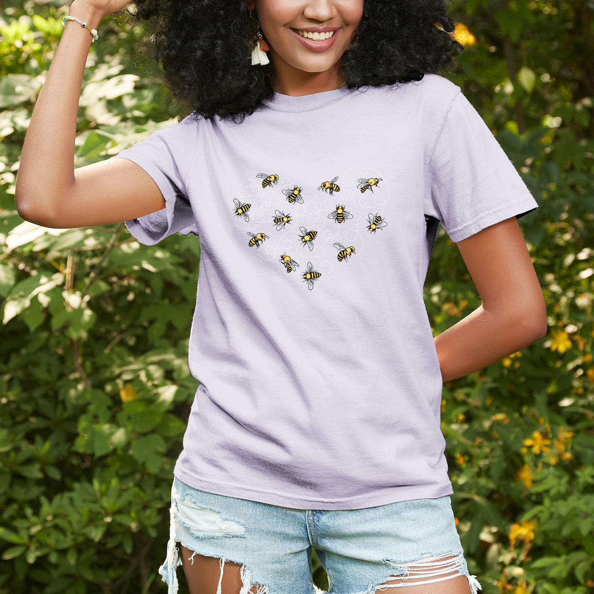 Heart Full of Honeybees - Unisex Comfort Colors Garment-Dyed Heavyweight T-shirt