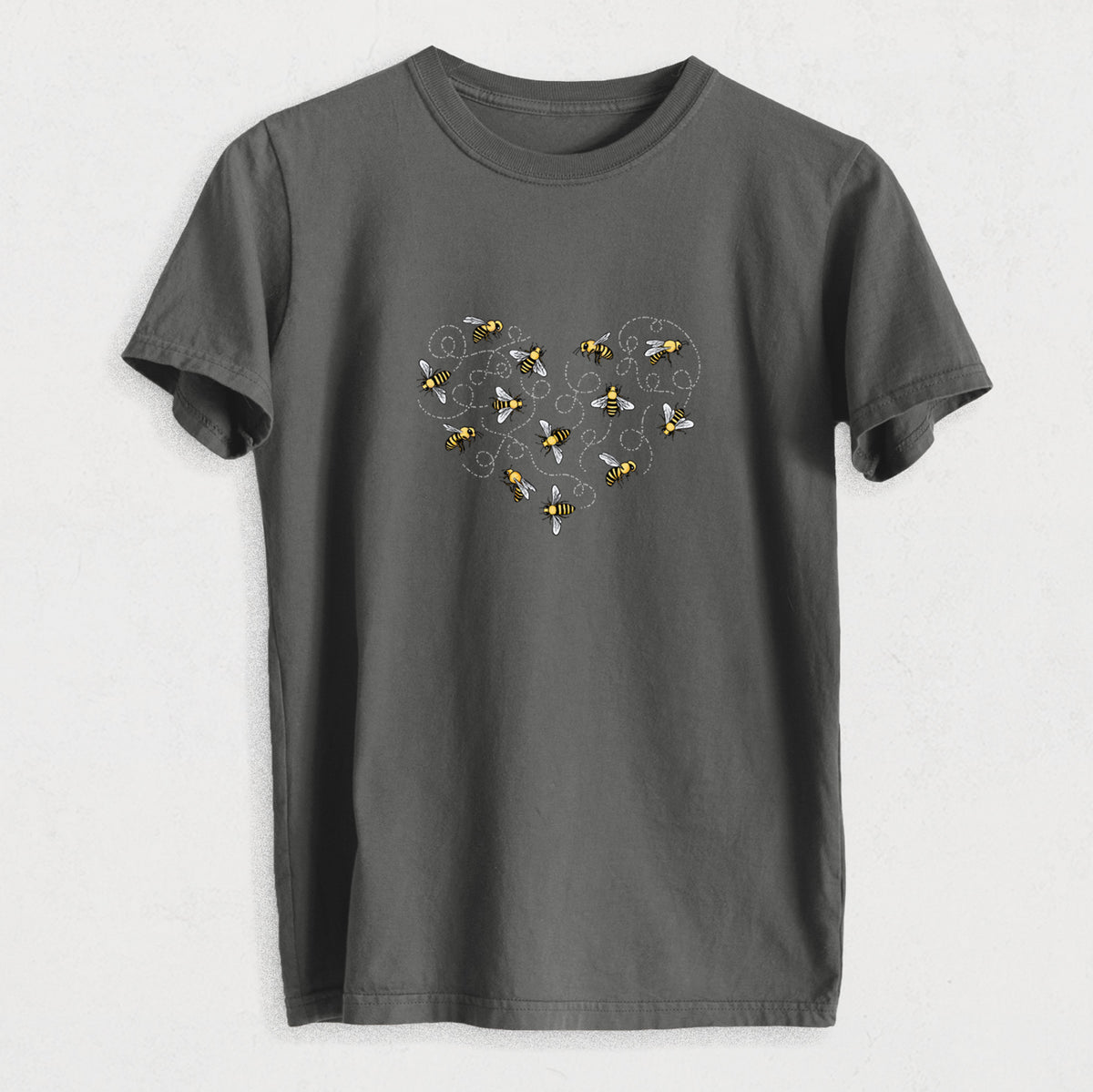 Heart Full of Honeybees - Heavyweight Men&#39;s 100% Organic Cotton Tee