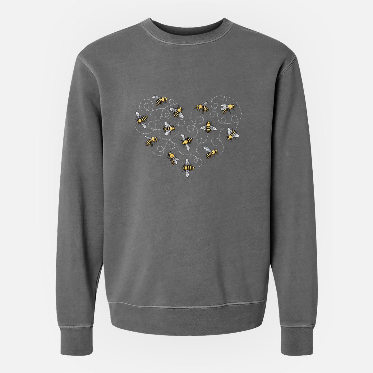 Heart Full of Honeybees - Unisex Pigment Dyed Crew Sweatshirt