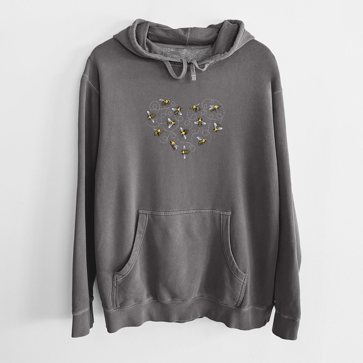 Heart Full of Honeybees - Unisex Pigment Dyed Hoodie