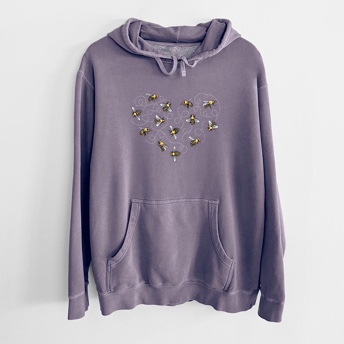 Heart Full of Honeybees - Unisex Pigment Dyed Hoodie