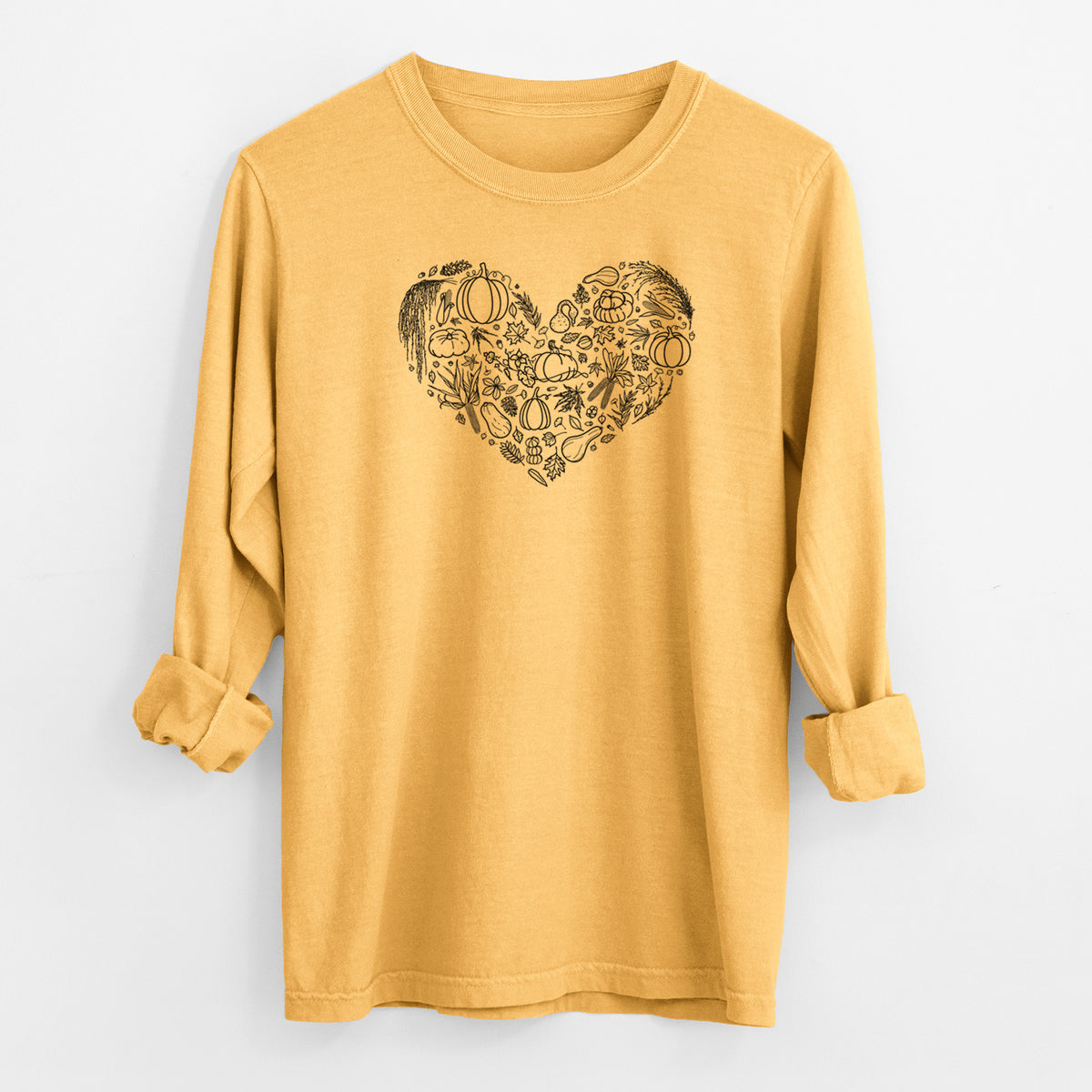 Heart Full of Fall - Men&#39;s Heavyweight 100% Cotton Long Sleeve