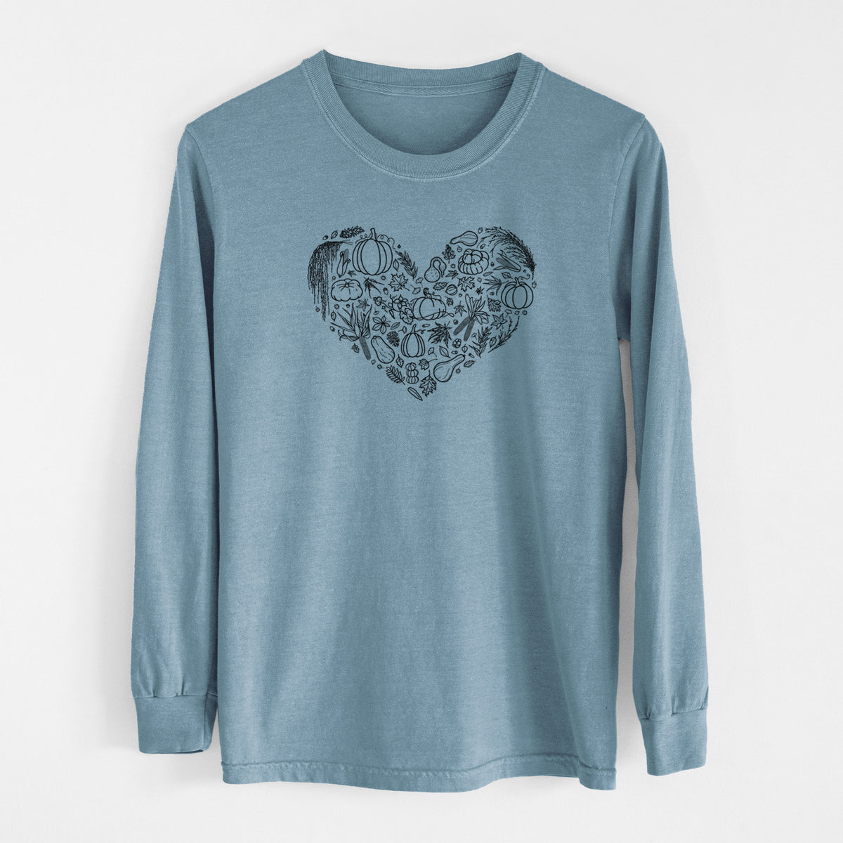 Heart Full of Fall - Unisex Comfort Colors 100% Cotton Long Sleeve