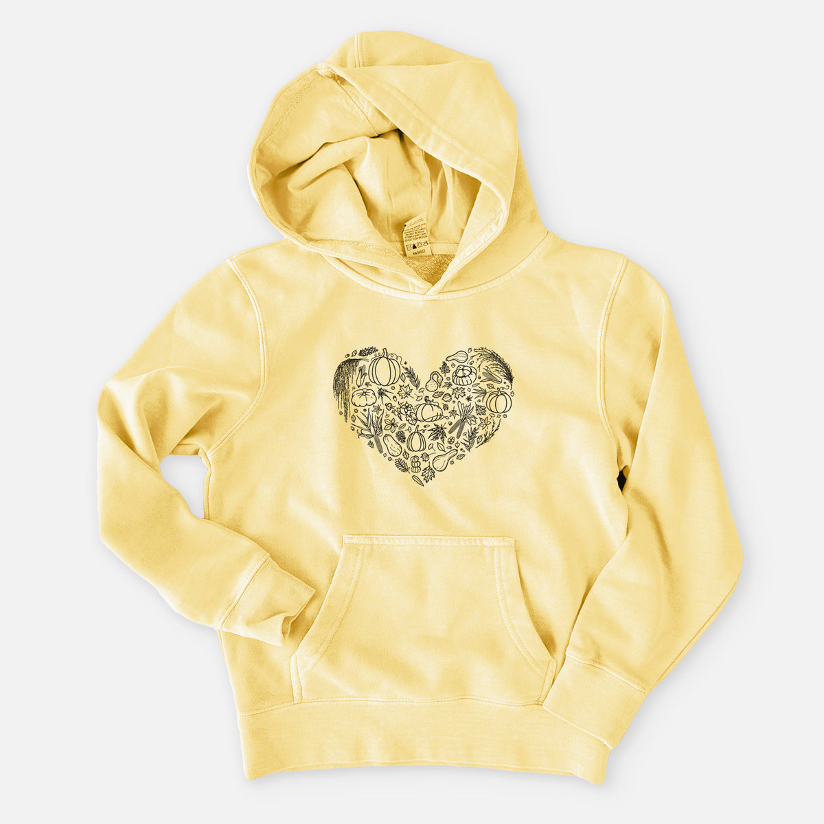 Heart Full of Fall - Youth Pigment Dyed Hoodie