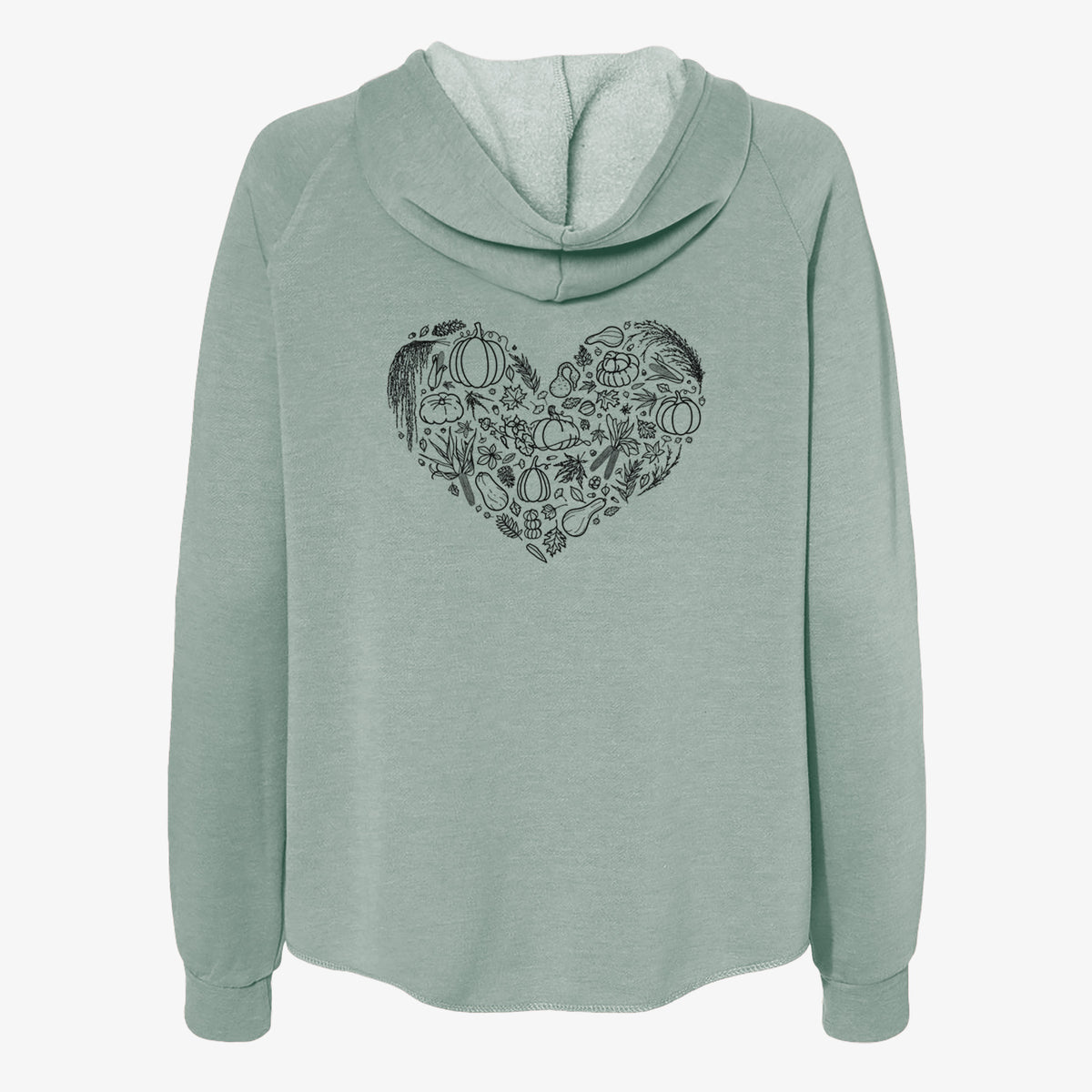 Heart Full of Fall - Women's Cali Wave Zip-Up Sweatshirt