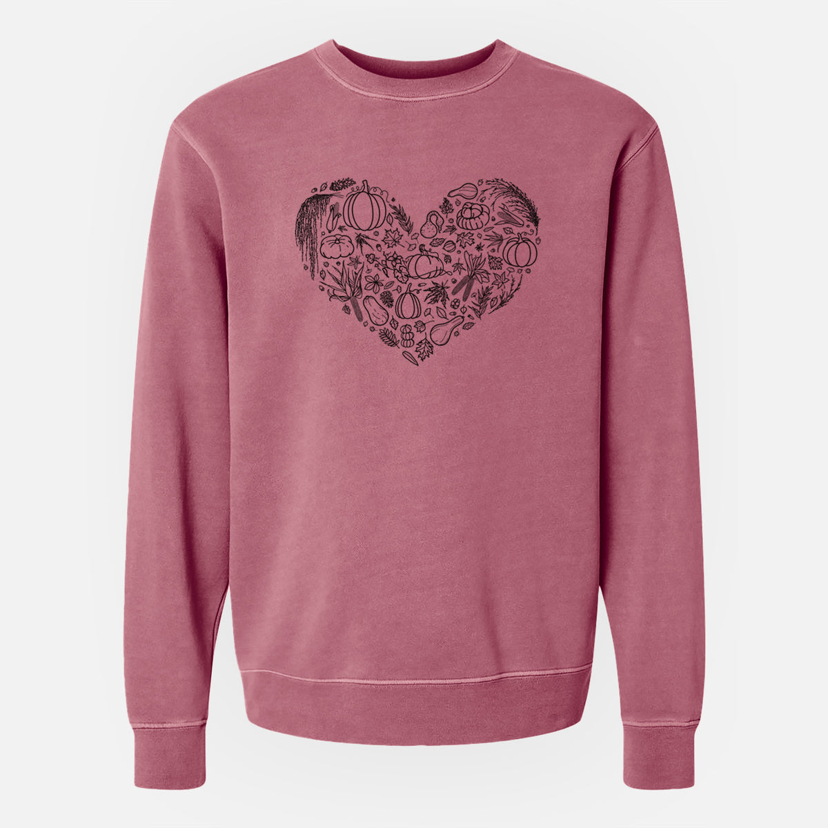 Heart Full of Fall - Unisex Pigment Dyed Crew Sweatshirt