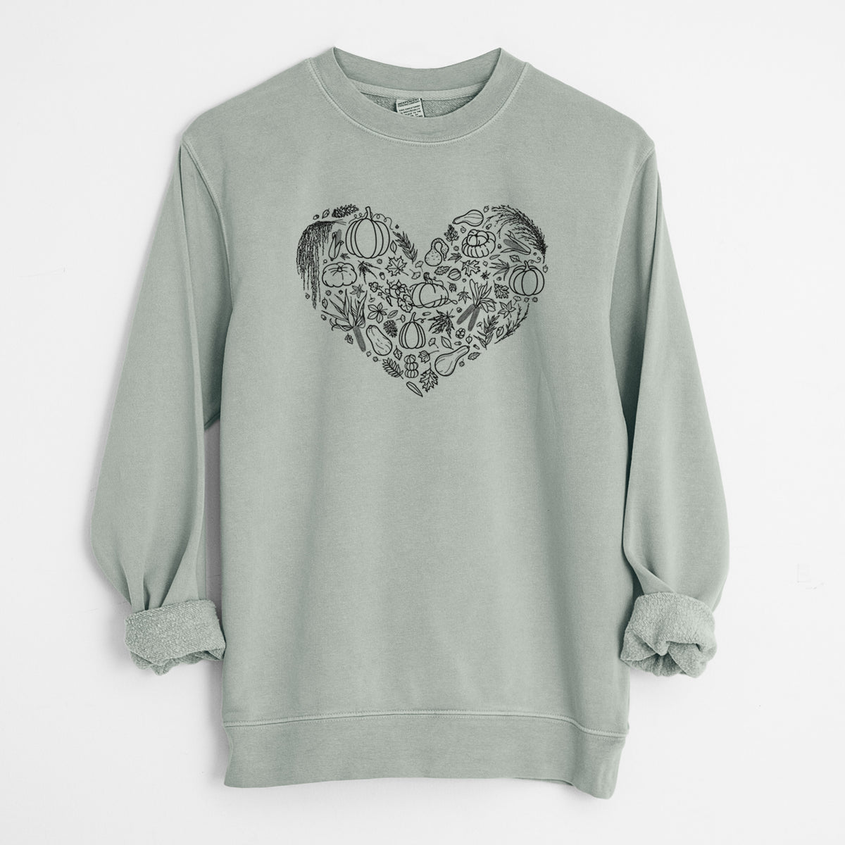 Heart Full of Fall - Unisex Pigment Dyed Crew Sweatshirt