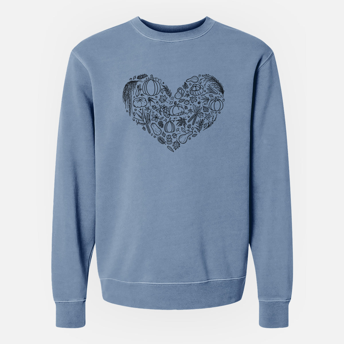 Heart Full of Fall - Unisex Pigment Dyed Crew Sweatshirt