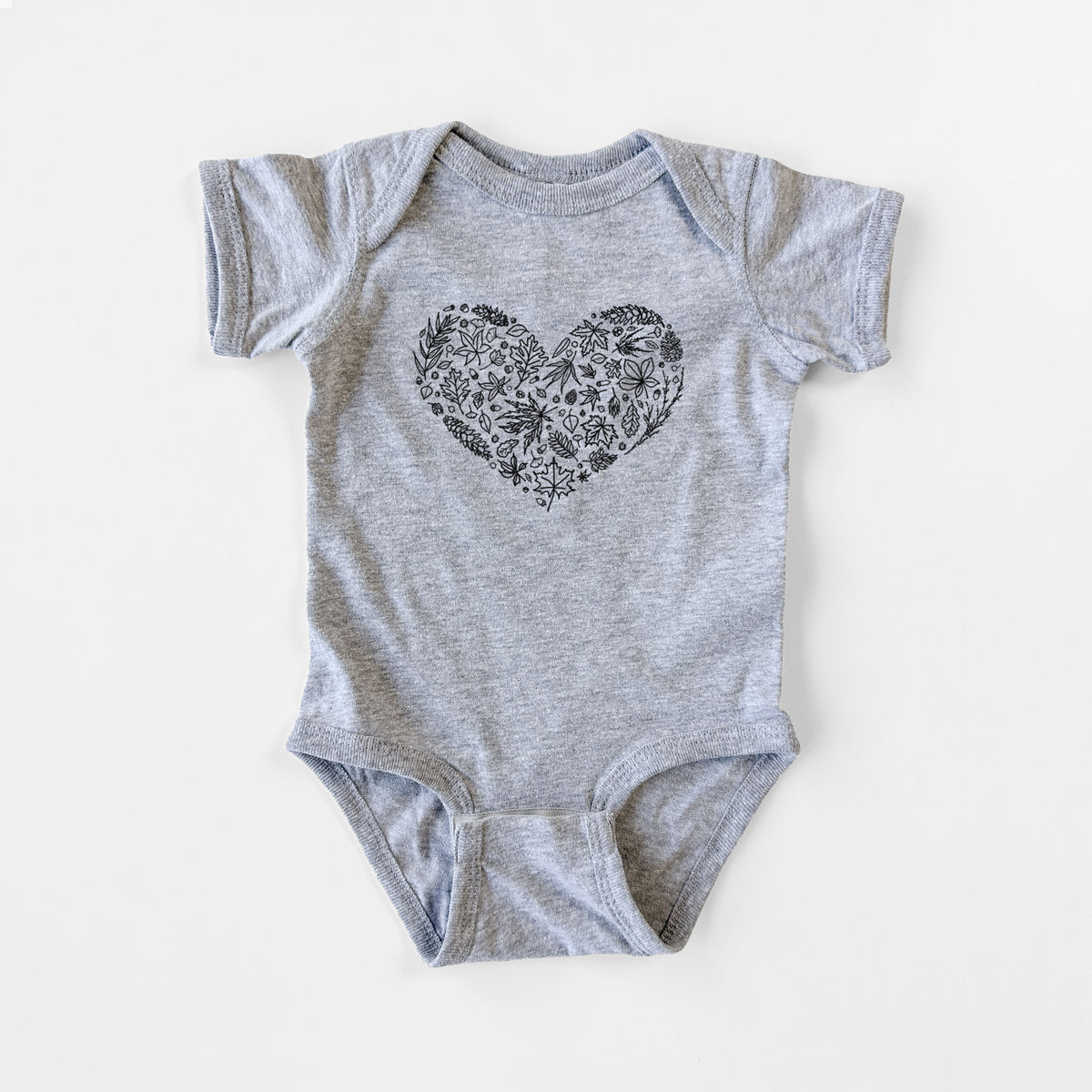 Heart Full of Autumn Leaves - Baby Fine Jersey Bodysuit