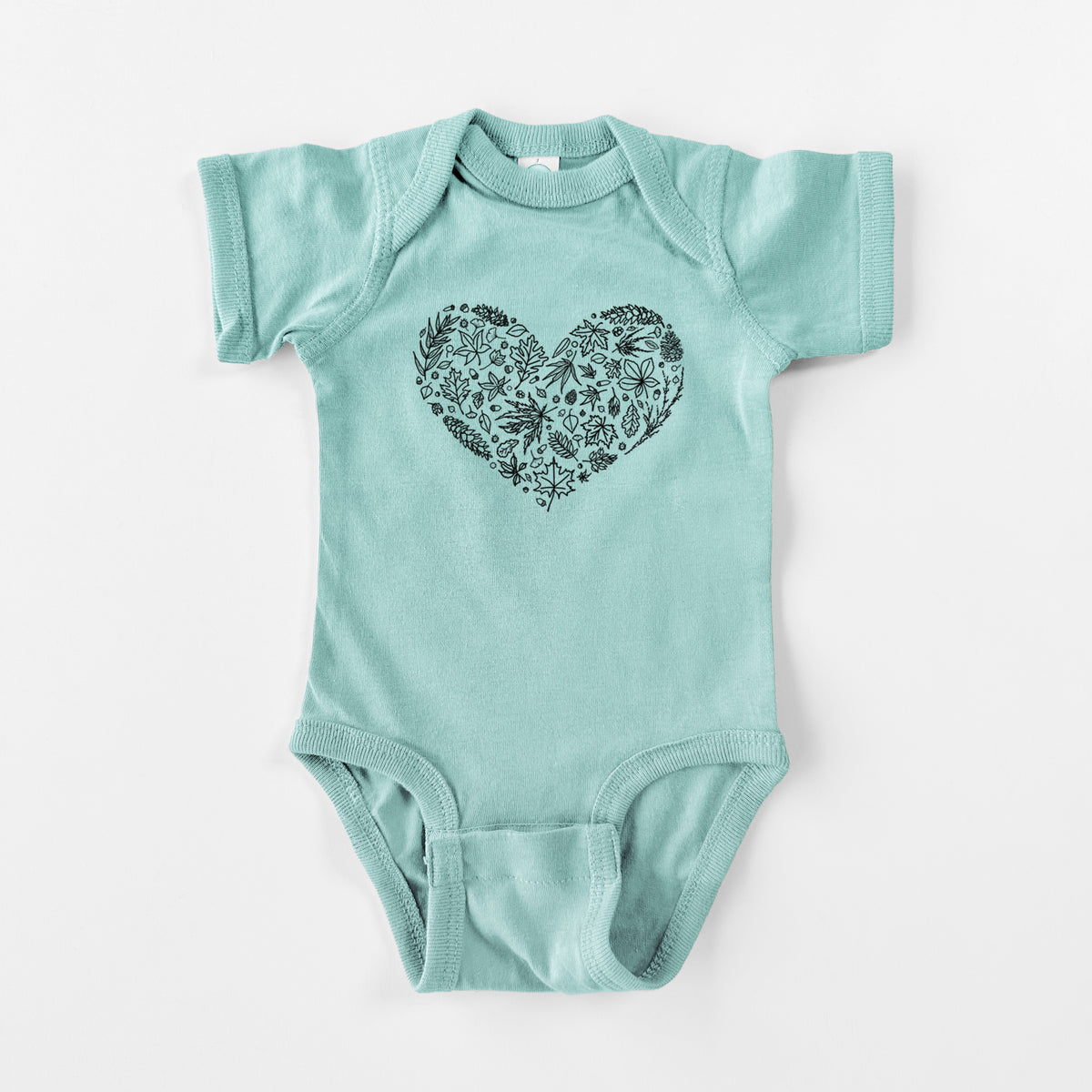 Heart Full of Autumn Leaves - Baby Fine Jersey Bodysuit
