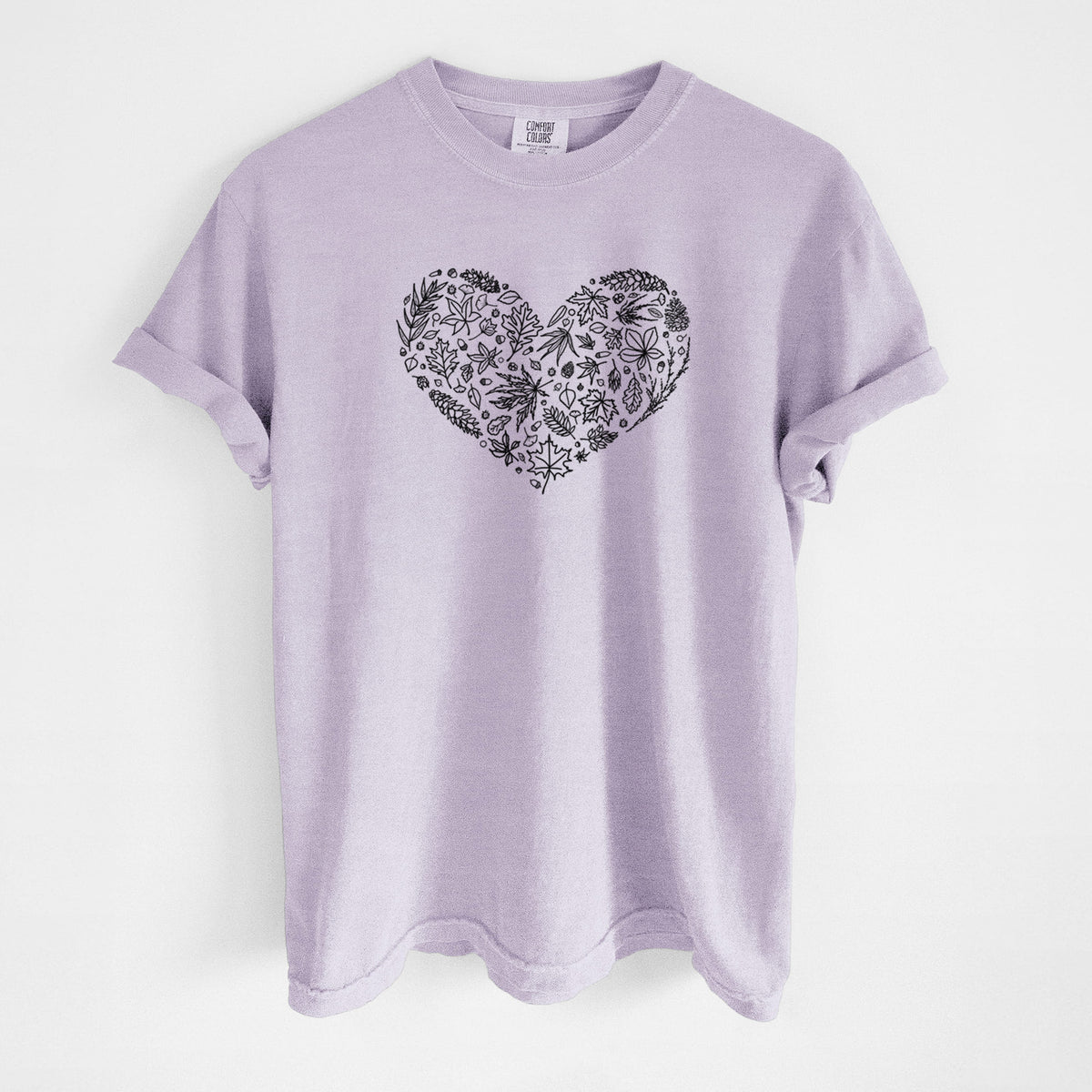 Heart Full of Autumn Leaves - Unisex Comfort Colors Garment-Dyed Heavyweight T-shirt