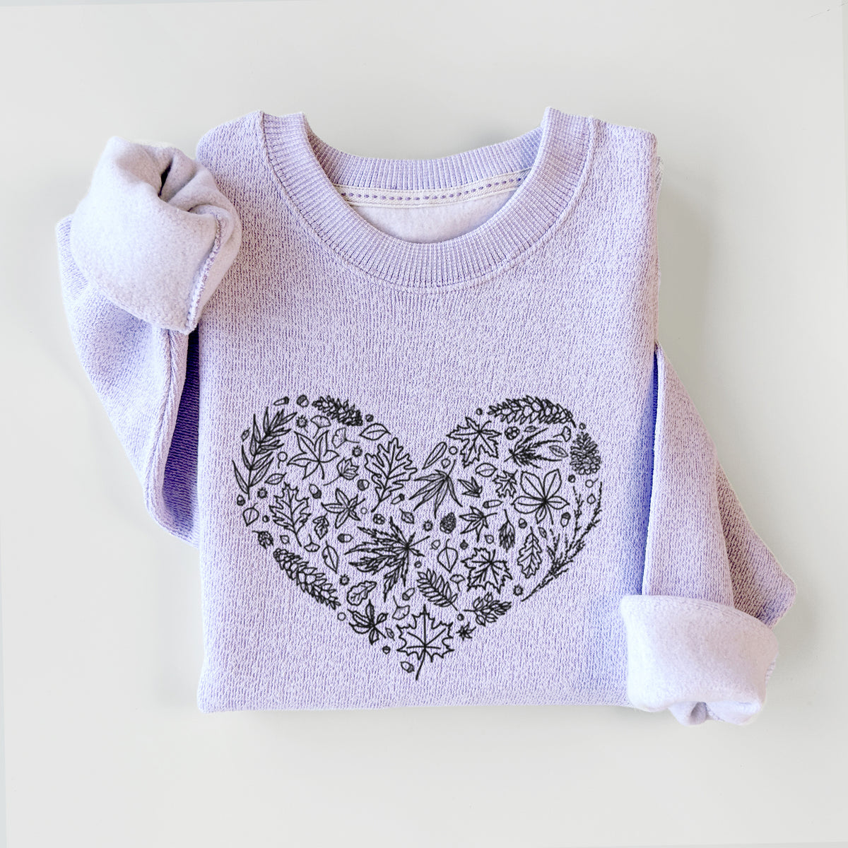 Heart Full of Autumn Leaves - Knit Sweatshirt