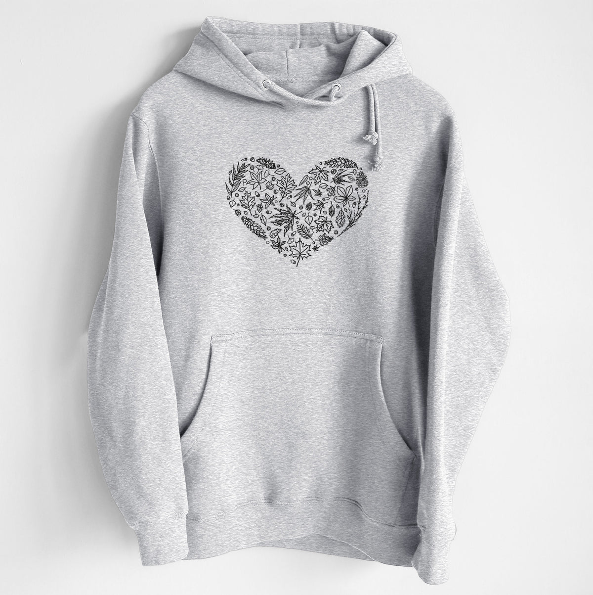 Heart Full of Autumn Leaves - Heavyweight Fleece Hoodie