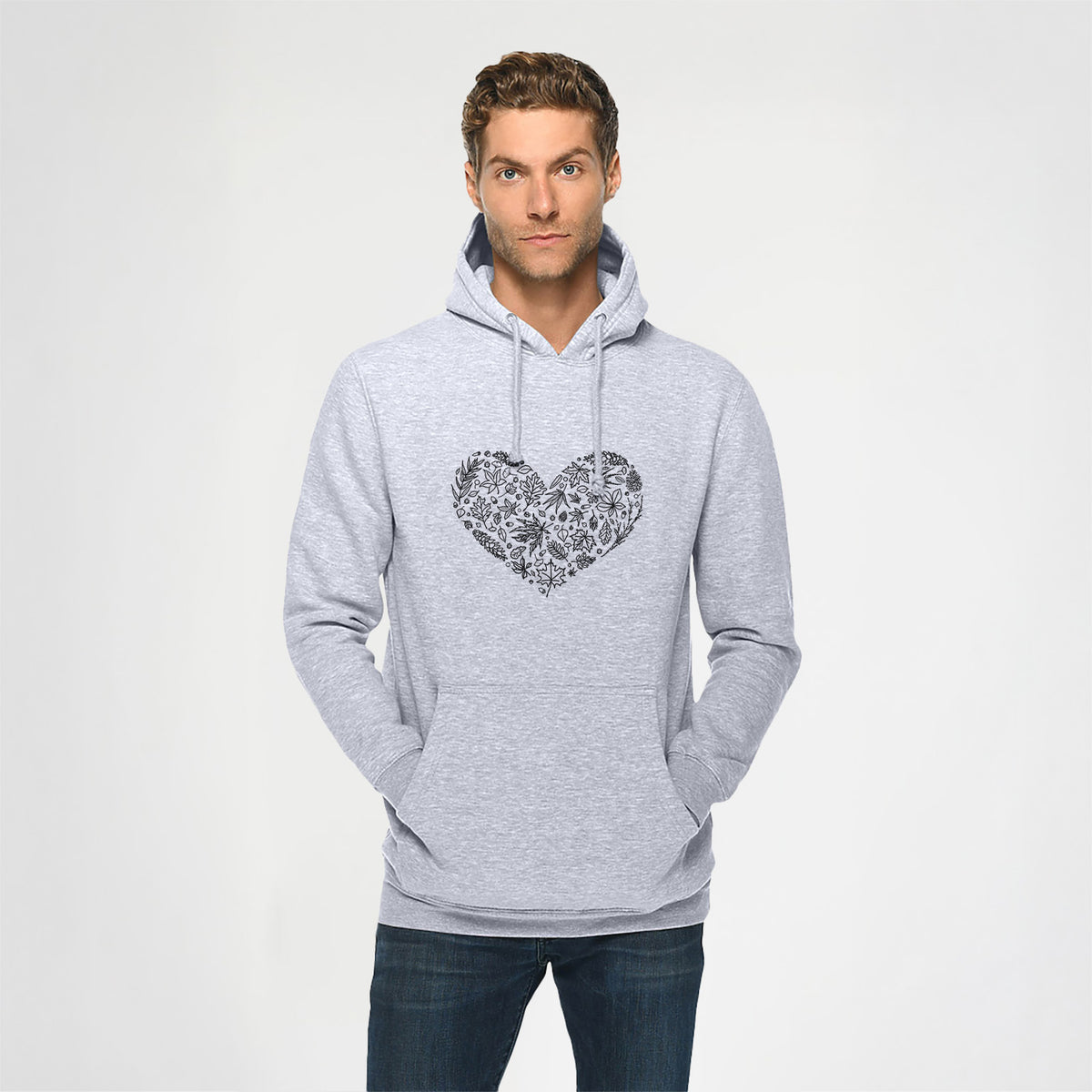 Heart Full of Autumn Leaves - Heavyweight Fleece Hoodie