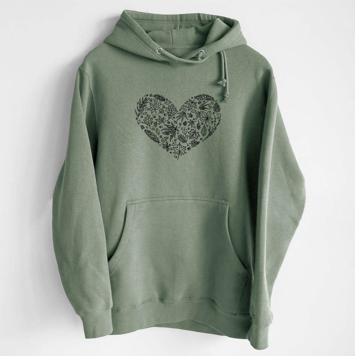 Heart Full of Autumn Leaves - Heavyweight Fleece Hoodie
