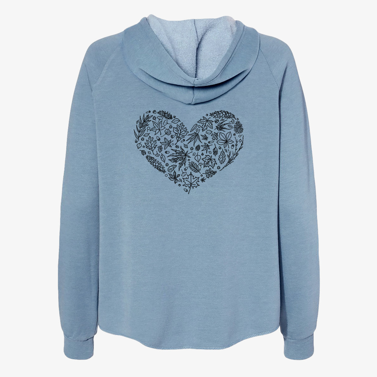 Heart Full of Autumn Leaves - Women's Cali Wave Zip-Up Sweatshirt