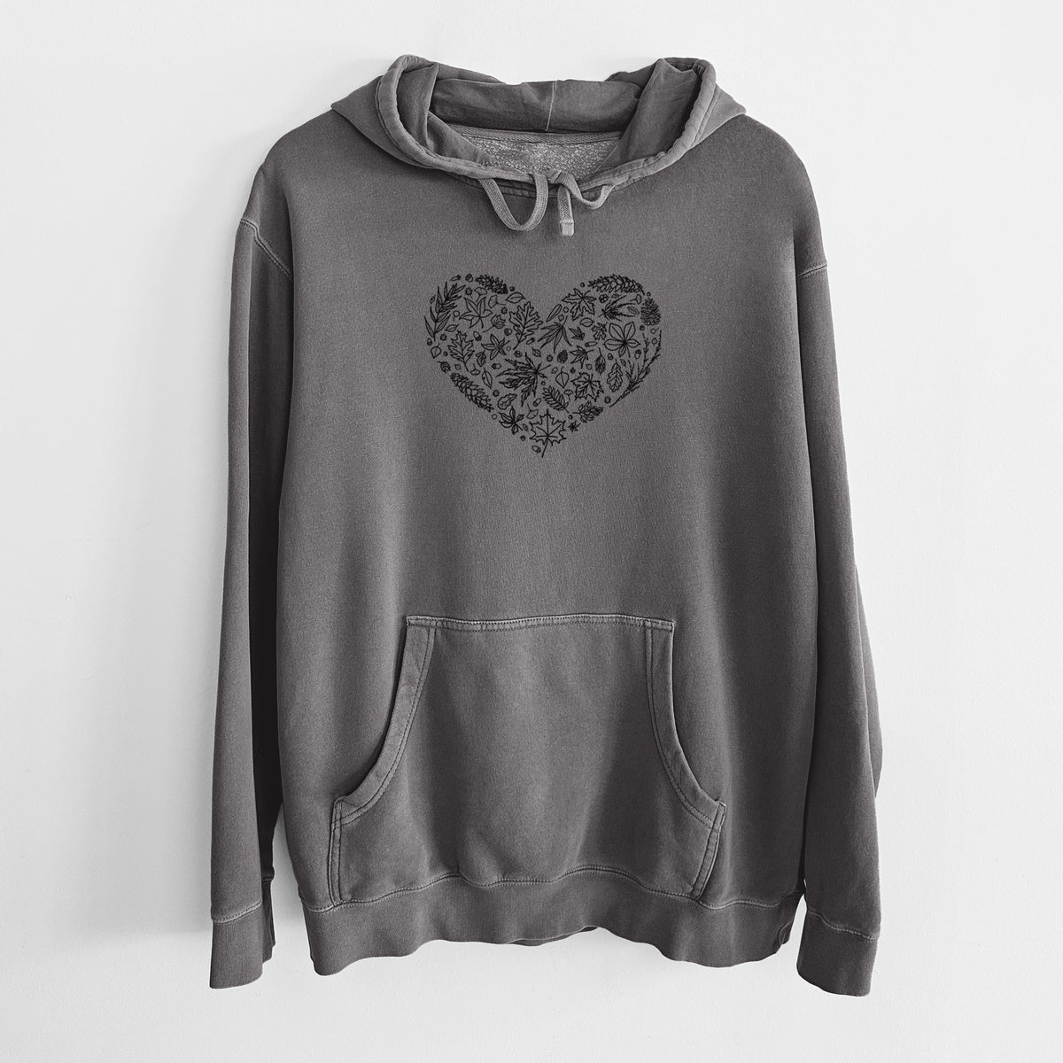 Heart Full of Autumn Leaves - Unisex Pigment Dyed Hoodie