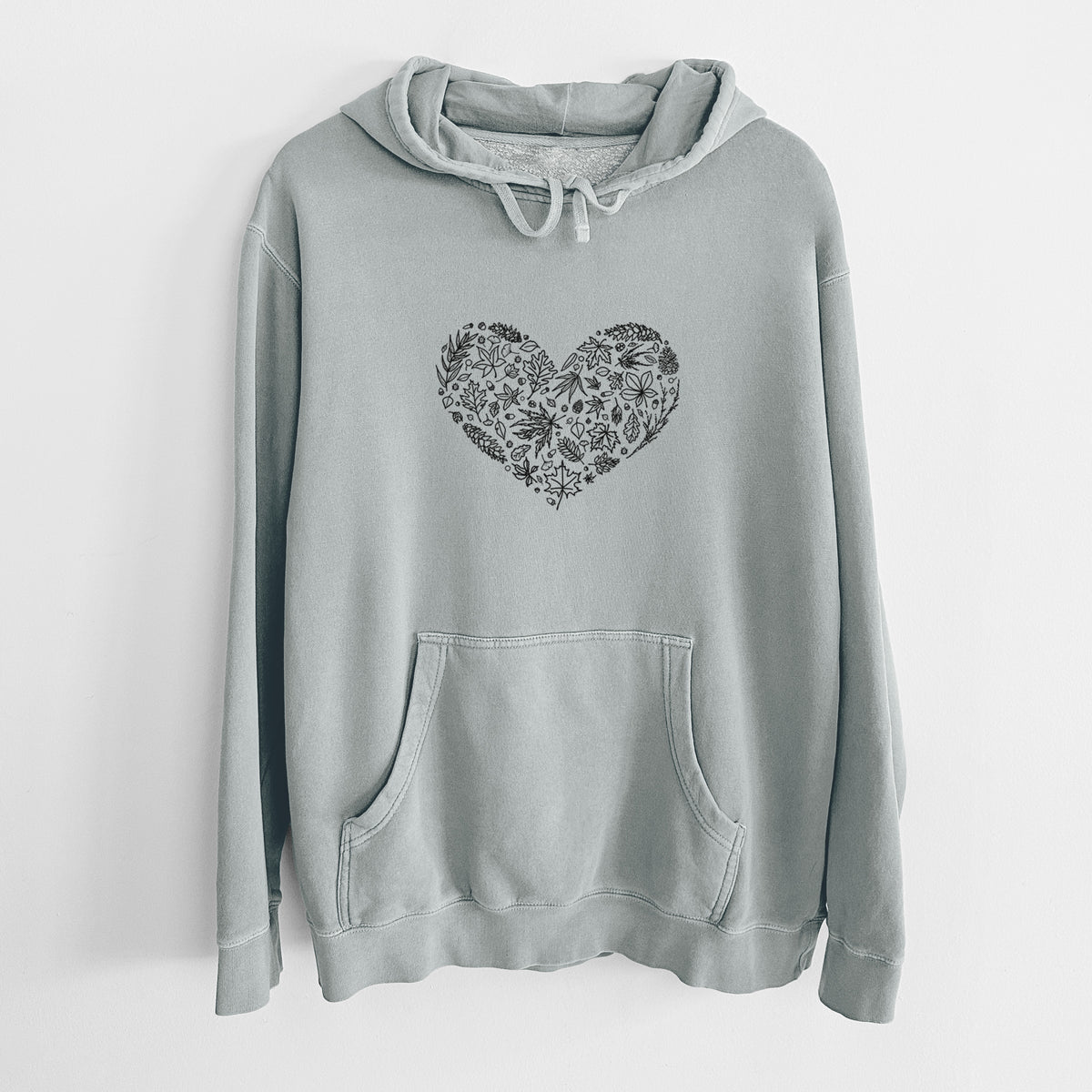 Heart Full of Autumn Leaves - Unisex Pigment Dyed Hoodie