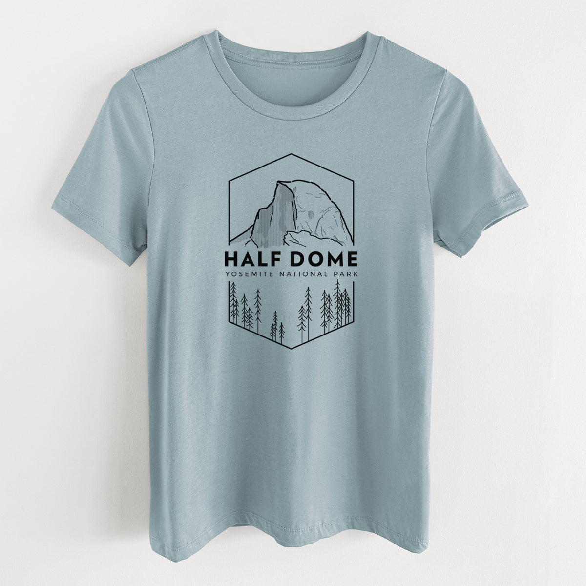 Half Dome - Yosemite National Park - Women&#39;s Lightweight Relaxed Fit 100% Cotton Crewneck