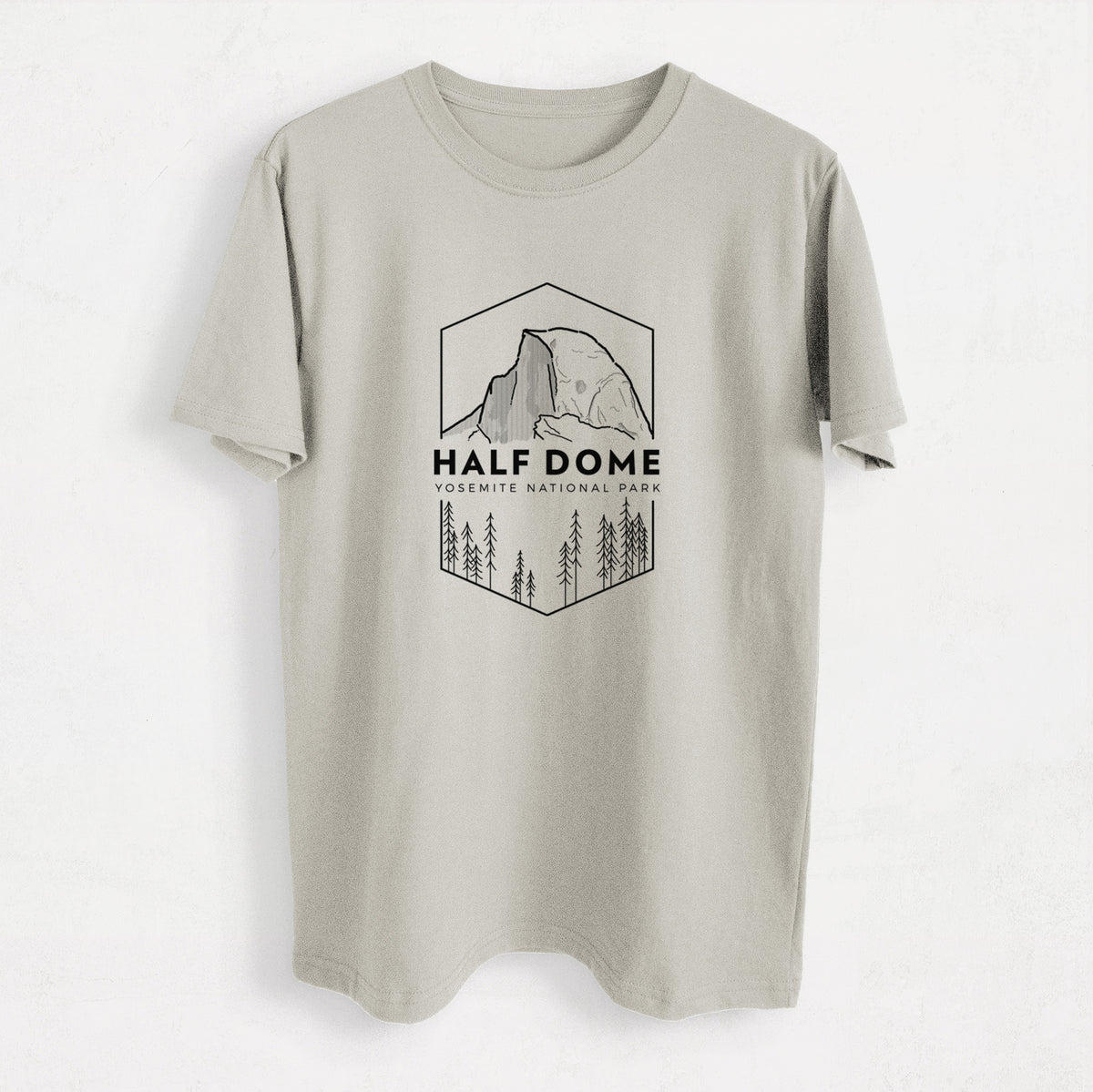Half Dome - Yosemite National Park - Heavyweight Men&#39;s 100% Organic Cotton Tee