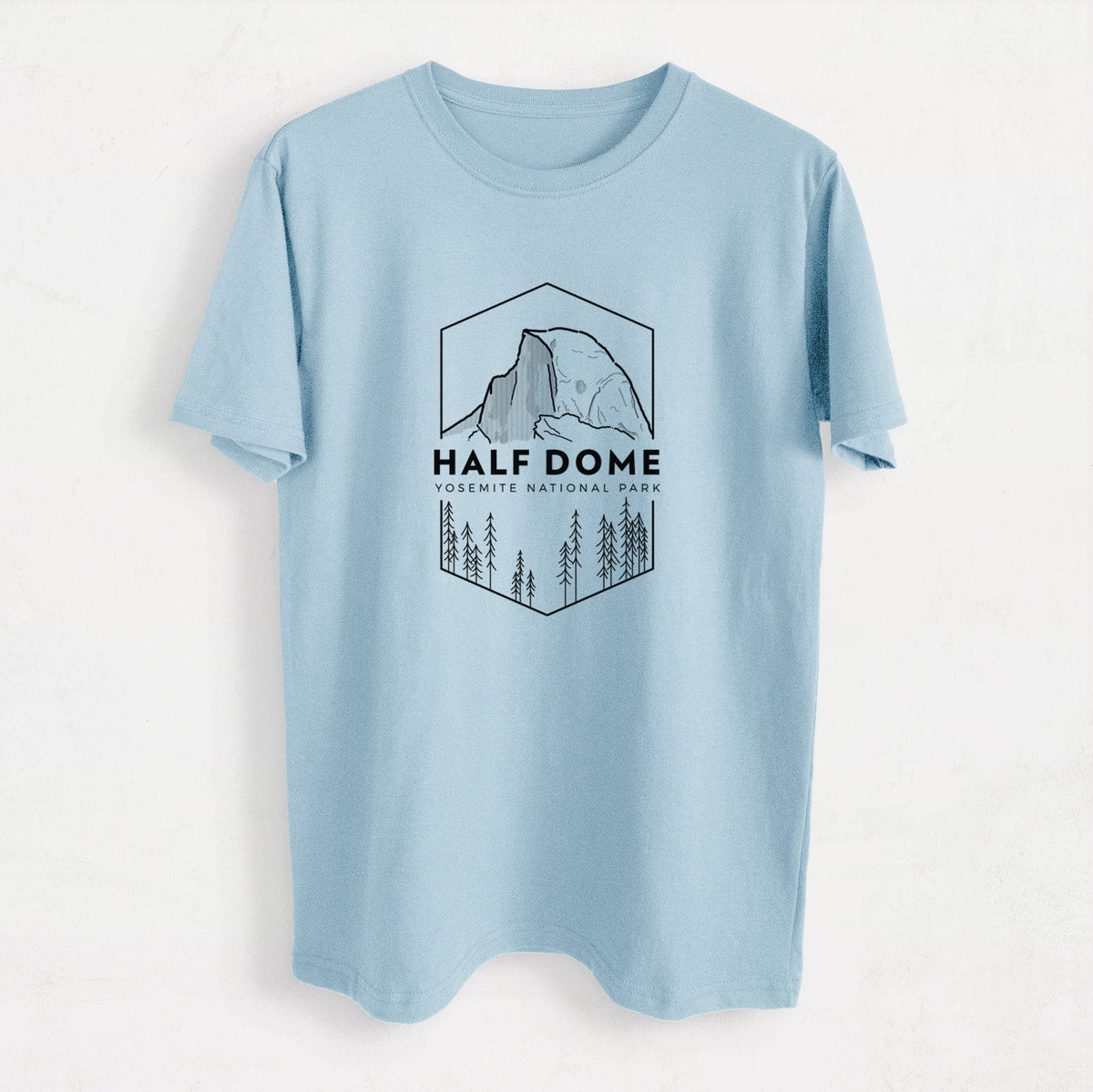 Half Dome - Yosemite National Park - Heavyweight Men&#39;s 100% Organic Cotton Tee
