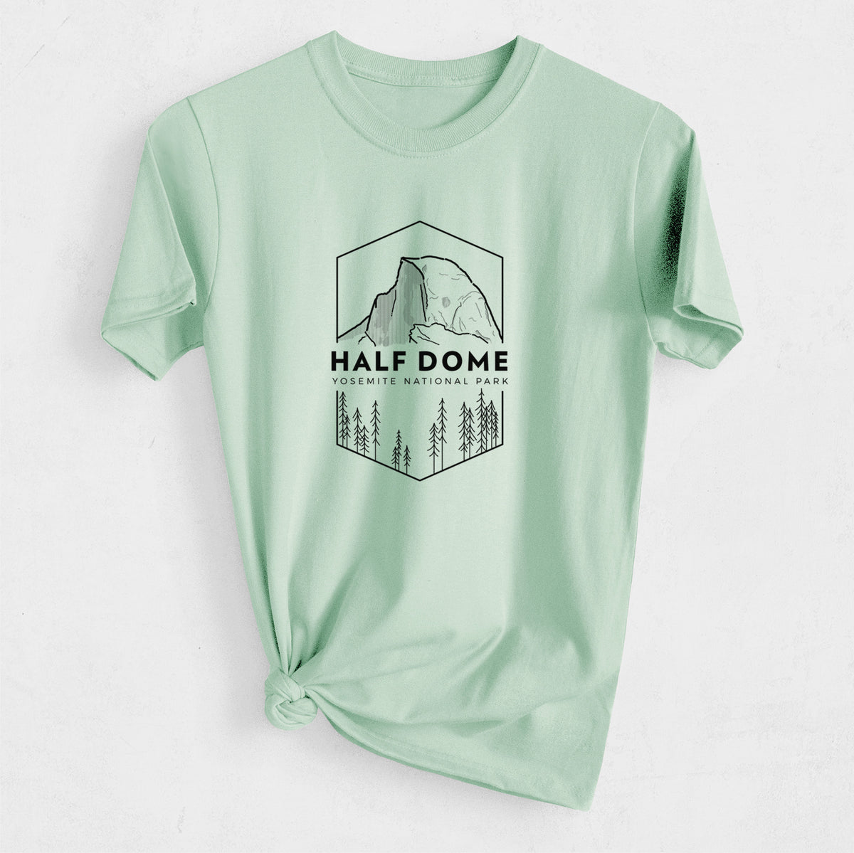 Half Dome - Yosemite National Park - Heavyweight Men&#39;s 100% Organic Cotton Tee