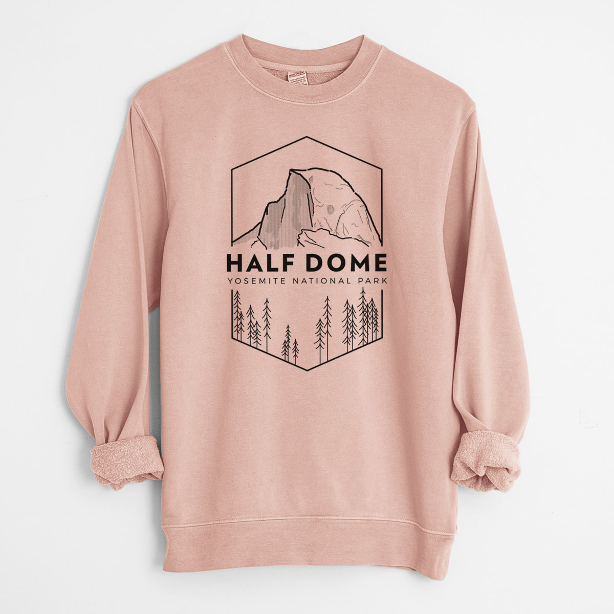 Half Dome - Yosemite National Park - Unisex Pigment Dyed Crew Sweatshirt