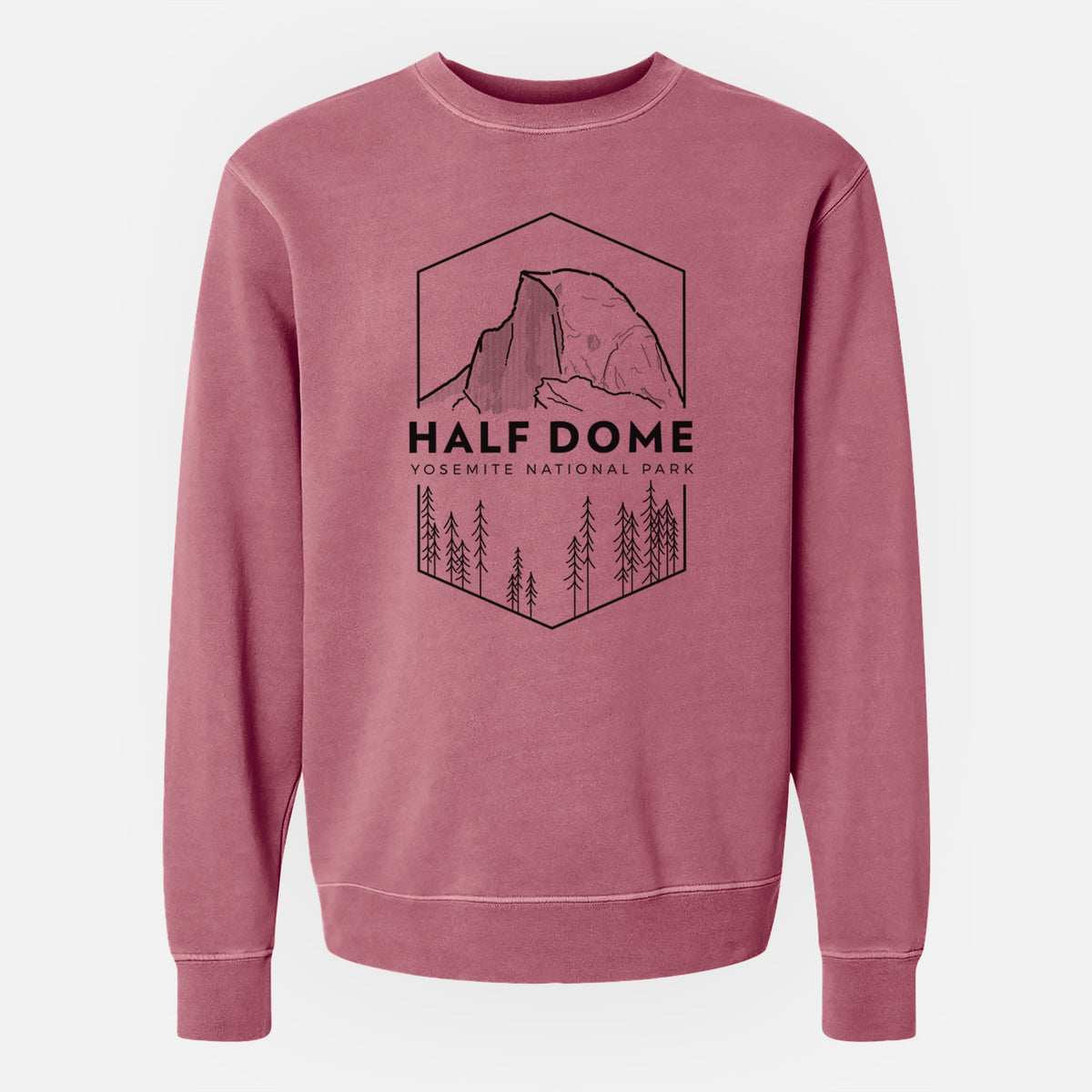 Half Dome - Yosemite National Park - Unisex Pigment Dyed Crew Sweatshirt