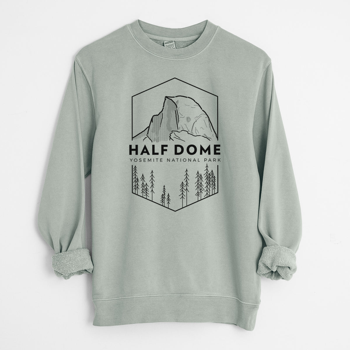 Half Dome - Yosemite National Park - Unisex Pigment Dyed Crew Sweatshirt