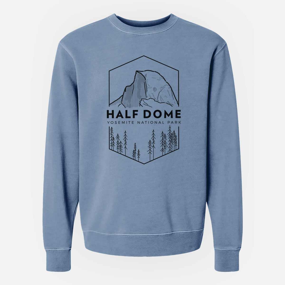 Half Dome - Yosemite National Park - Unisex Pigment Dyed Crew Sweatshirt