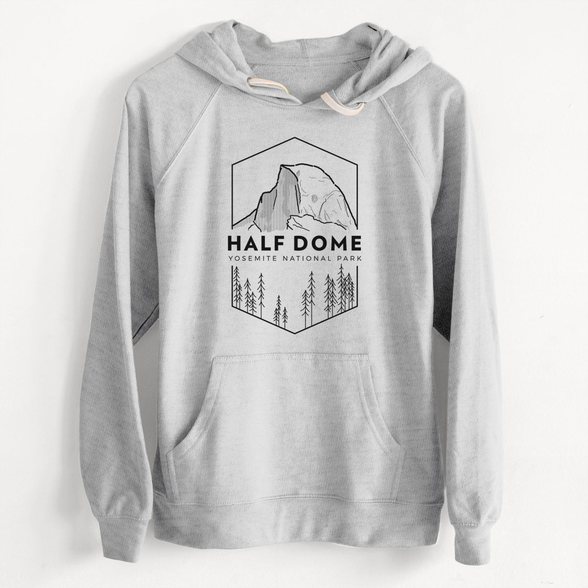 CLEARANCE - Half Dome - Yosemite National Park  - Unisex Slim Fit Loopback Terry Hoodie