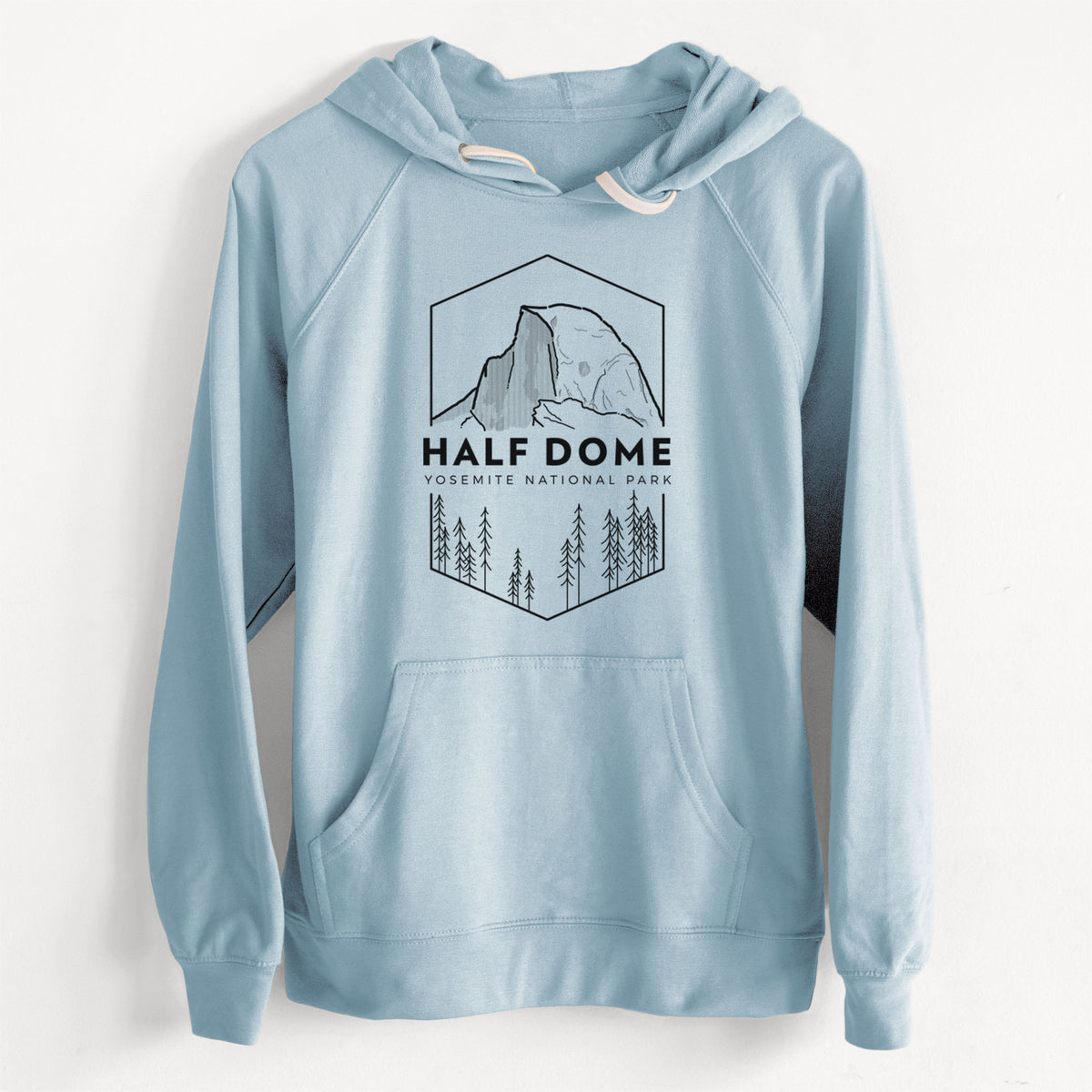 CLEARANCE - Half Dome - Yosemite National Park  - Unisex Slim Fit Loopback Terry Hoodie