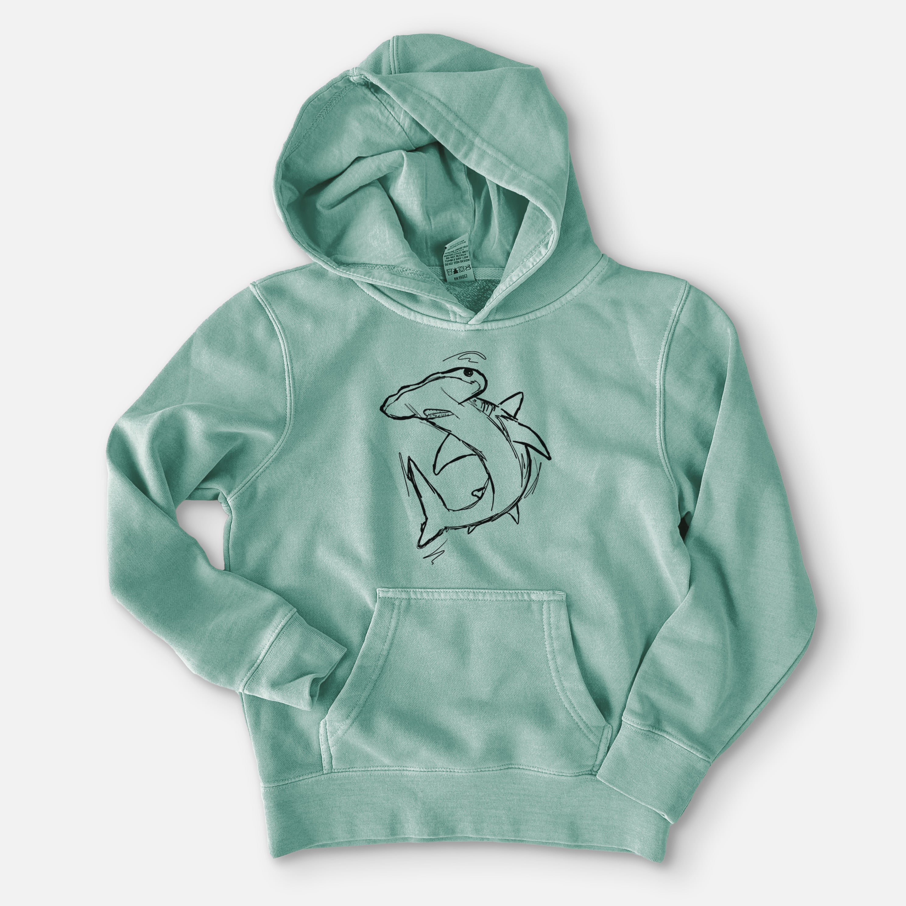 Hammerhead Shark - Youth Pigment Dyed Hoodie