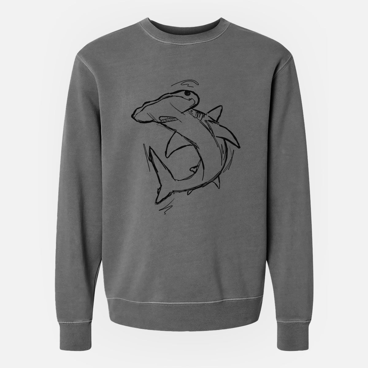 Hammerhead Shark - Unisex Pigment Dyed Crew Sweatshirt