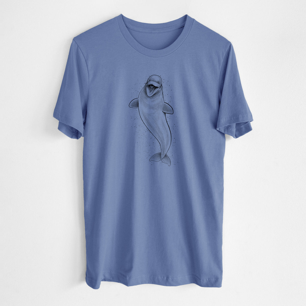 Happy Beluga Whale - Delphinapterus leucas - Lightweight 100% Cotton Unisex Crewneck