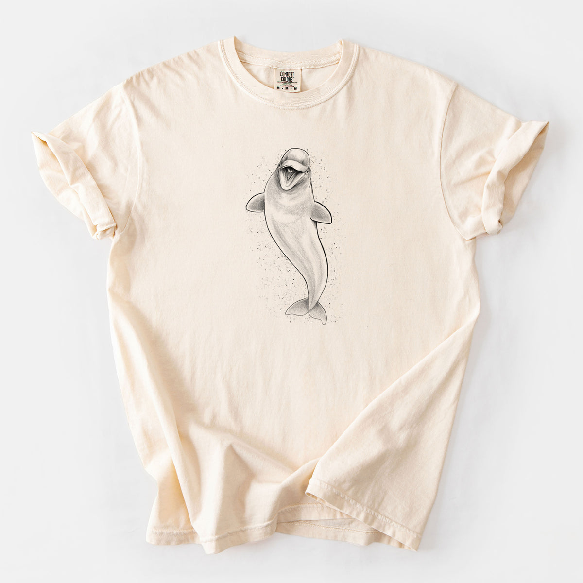 Happy Beluga Whale - Delphinapterus leucas - Unisex Comfort Colors Garment-Dyed Heavyweight T-shirt