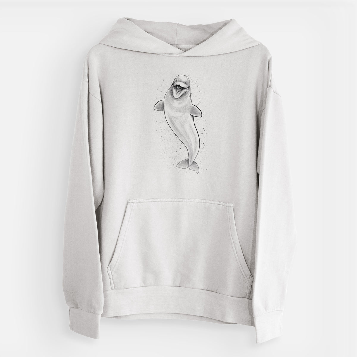 Happy Beluga Whale - Delphinapterus leucas  - Urban Heavyweight Hoodie